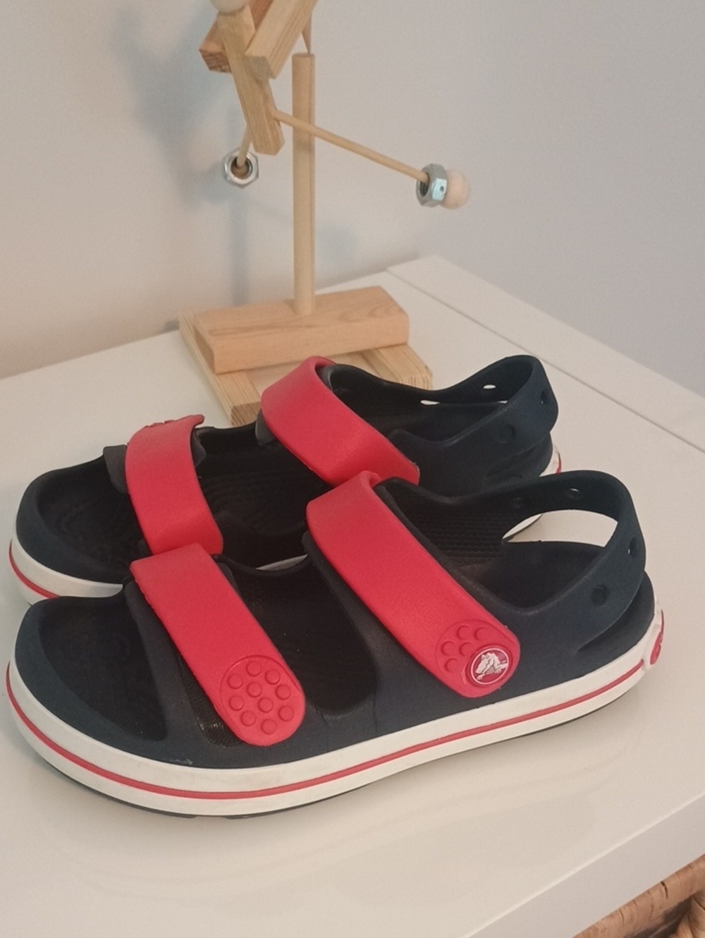 CROCS Kids Navy and Red Sandals